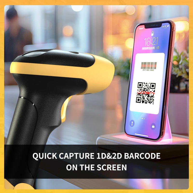 NetumScan Handheld USB 1D 2D Barcode Scanner Reader for Computers, Handheld Wired Automatic QR Bar Code Scanners for Mobile Payment, Store, Supermarket, Warehouse - Image 5